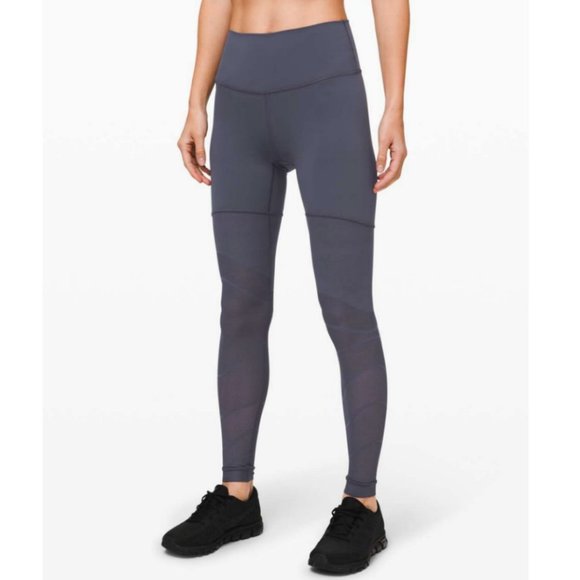 Lululemon Sheer Will High-Rise Tight 28" *Pulse Leggings Pants Long - Stone Blue - Picture 1 of 12